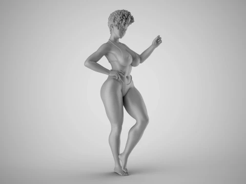 Summer Heat Girl 3D Print Model