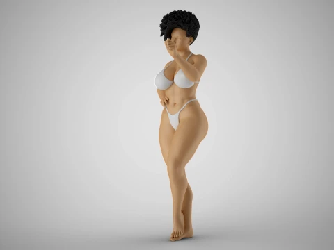 Summer Heat Girl 3D Print Model