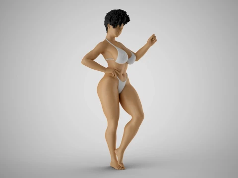 Summer Heat Girl 3D Print Model