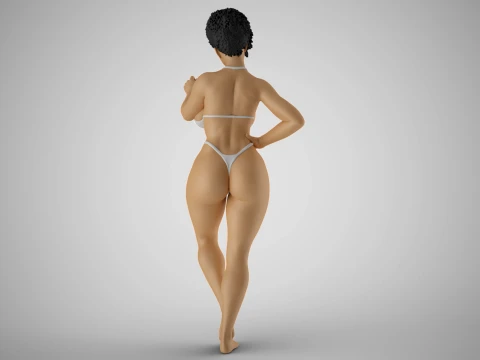 Summer Heat Girl 3D Print Model