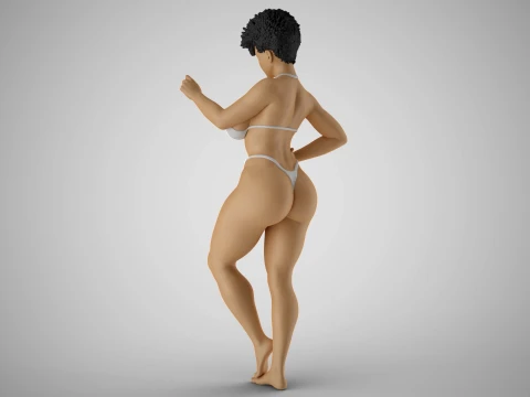 Summer Heat Girl 3D Print Model