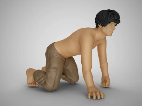 Kızgın Adam S&uuml;r&uuml;n&uuml;yor 3D Baskı Modeli