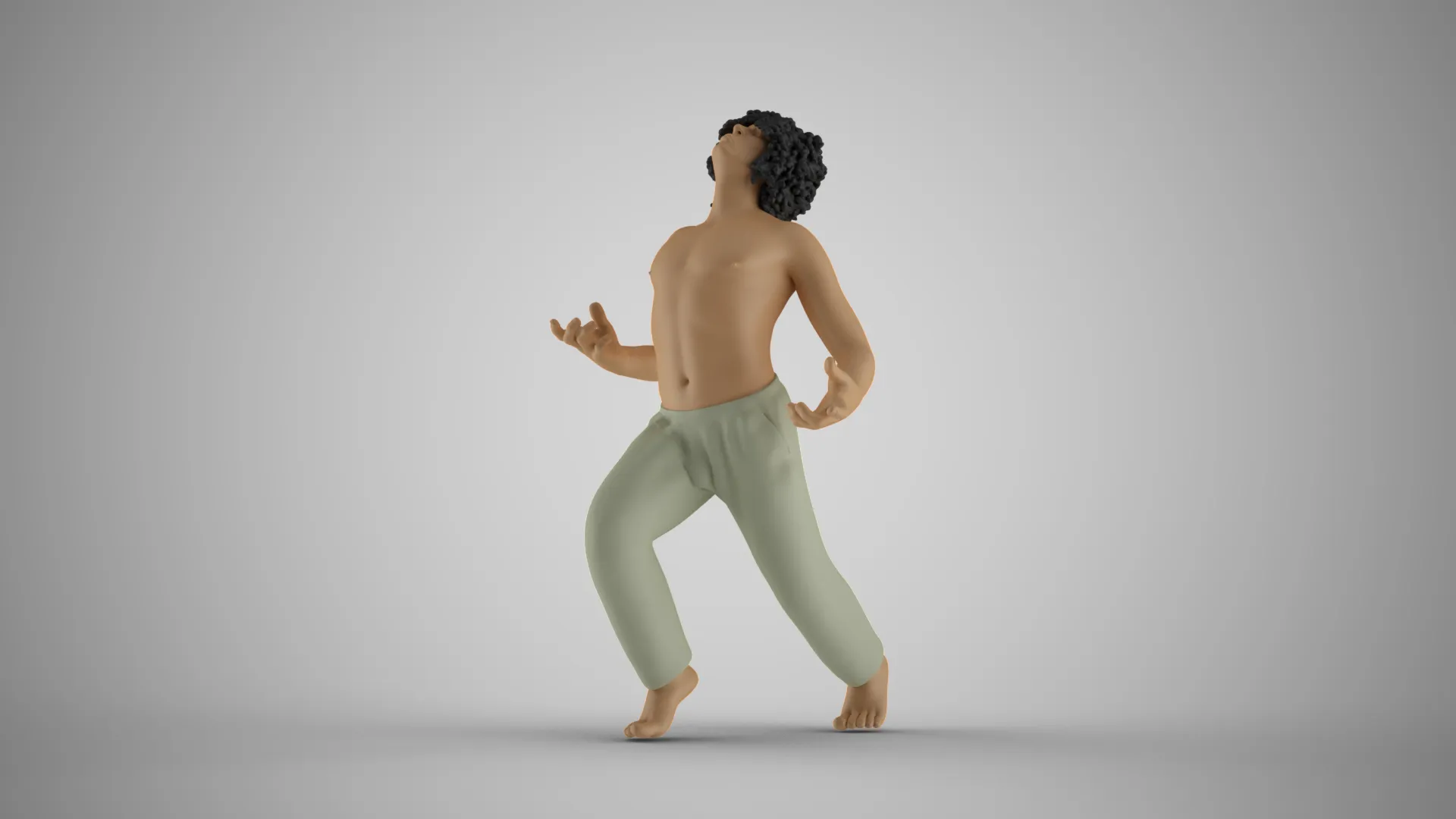 Rebellious Man 3D Print Model .c4d .max .obj .3ds .fbx .stl .blend 