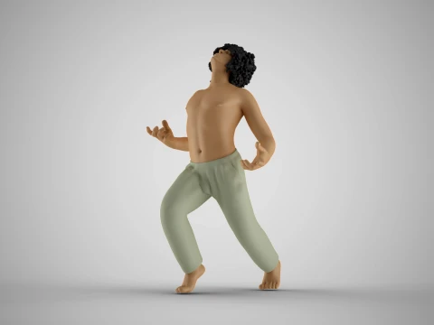 Rebellious Man 3D Print Model