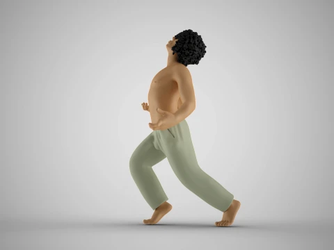Rebellious Man 3D Print Model