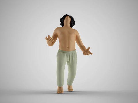 Rebellious Man 3D Print Model