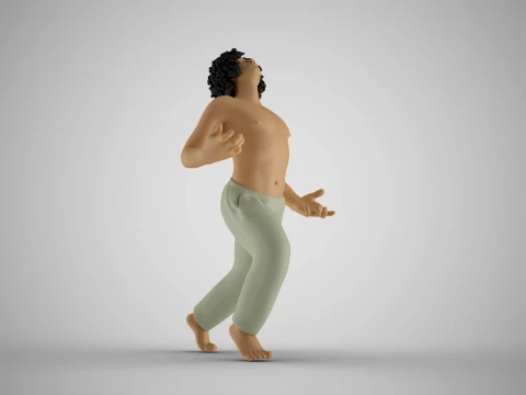 Rebellious Man 3D Print Model