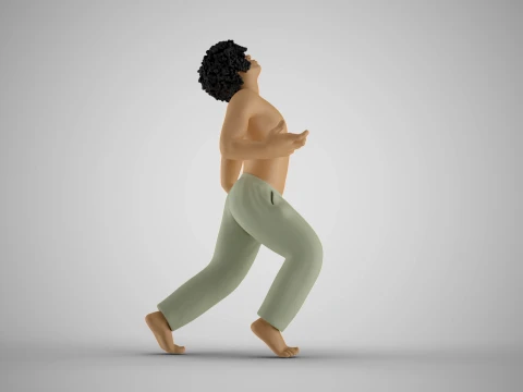 Rebellious Man 3D Print Model
