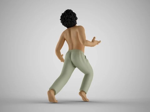 Rebellious Man 3D Print Model