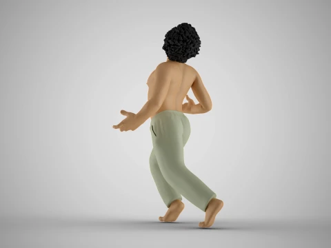 Rebellious Man 3D Print Model