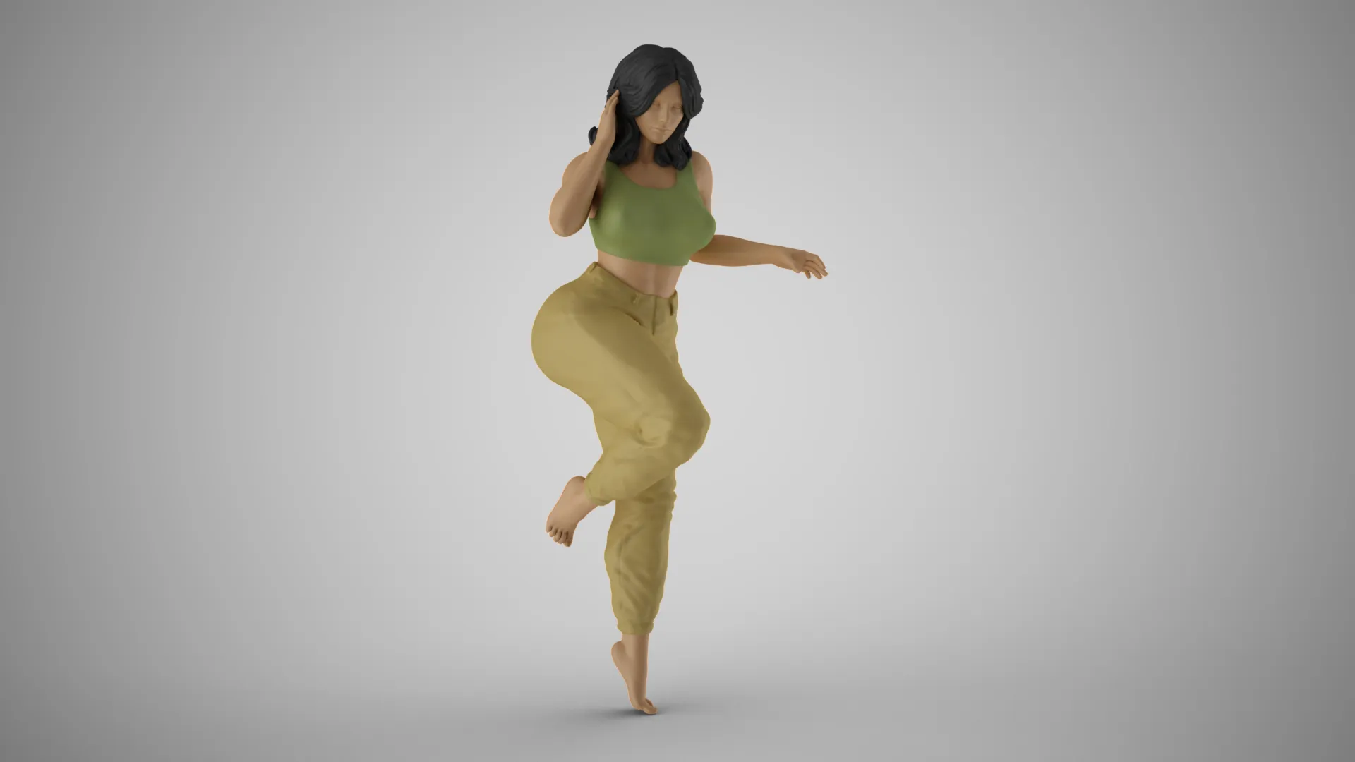 Pinch Girl 3D Print Model .c4d .max .obj .3ds .fbx .stl .blend 