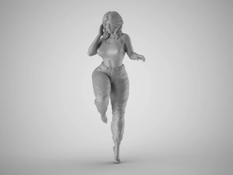 Pinch Girl 3D Print Model