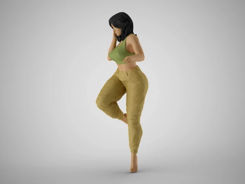 Pinch Girl 3D Print Model