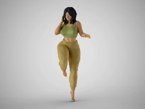 Pinch Girl 3D Print Model