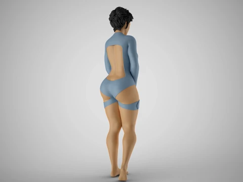 여자의 당혹감 3D 프린트 모델