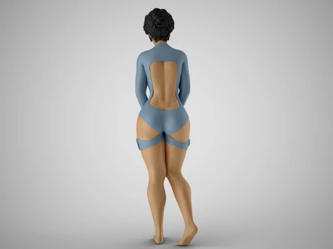 여자의 당혹감 3D 프린트 모델