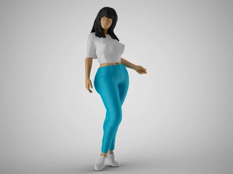 からかいガール 3Dプリントモデル