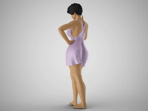 Girl Showing Two 3D Print Model