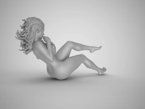 Swinging Girl 2 3D Print Model