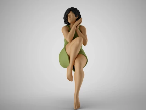 Peaceful Woman 3D Print Model