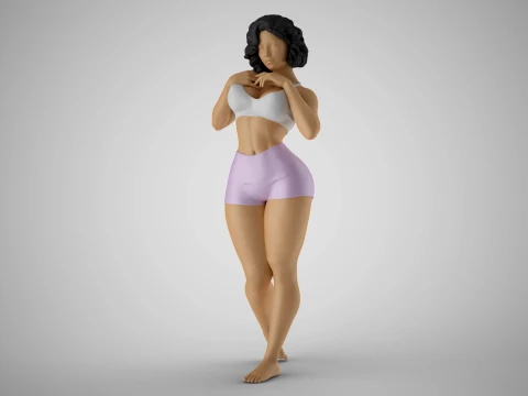 Shimmery Woman 4 3D Print Model