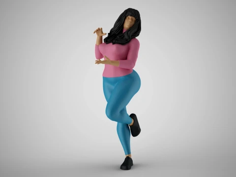 Shimmery Woman 2 3D Print Model
