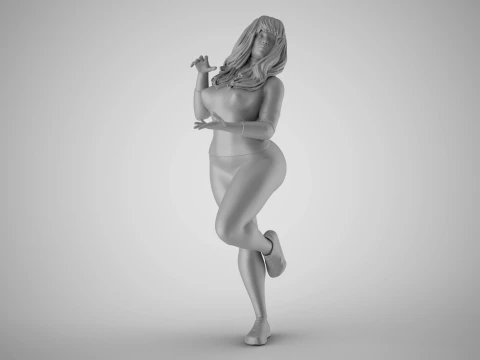 Shimmery Woman 2 3D Print Model