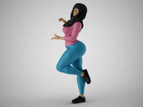 Shimmery Woman 2 3D Print Model