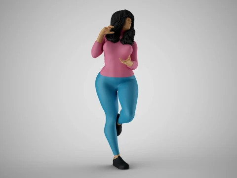 Shimmery Woman 2 3D Print Model