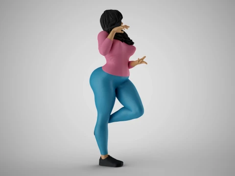 Shimmery Woman 2 3D Print Model