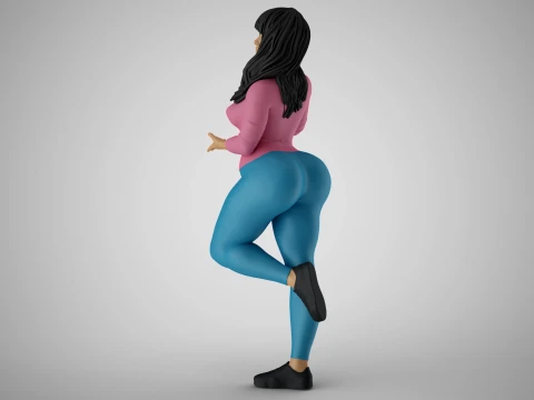 Shimmery Woman 2 3D Print Model