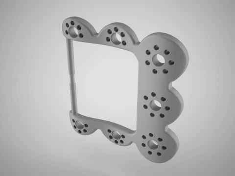 Wavy Sun Belt Buckle 3D Print Model