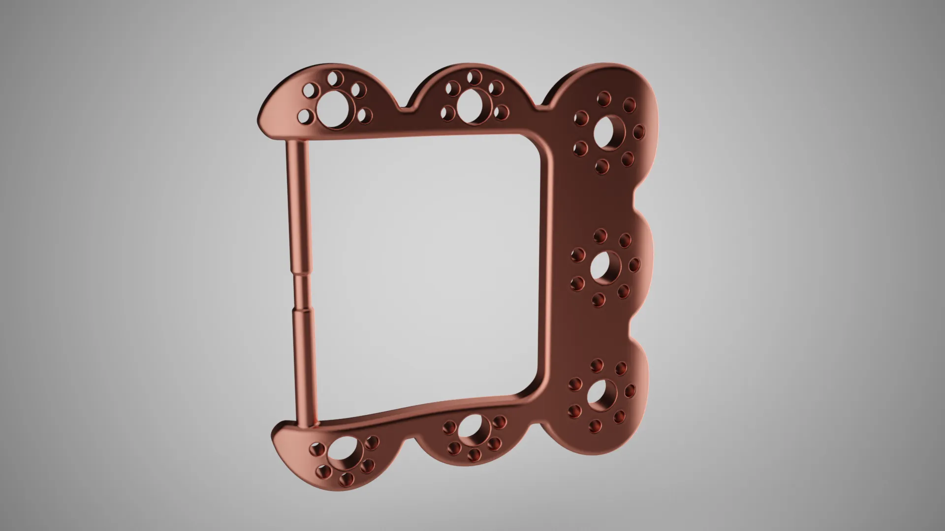 Wavy Sun Belt Buckle 3D Print Model .c4d .max .obj .3ds .fbx .stl .blend 