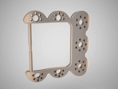 Wavy Sun Belt Buckle 3D Print Model