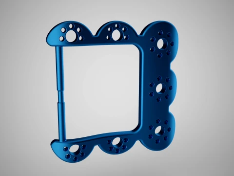 Wavy Sun Belt Buckle 3D Print Model