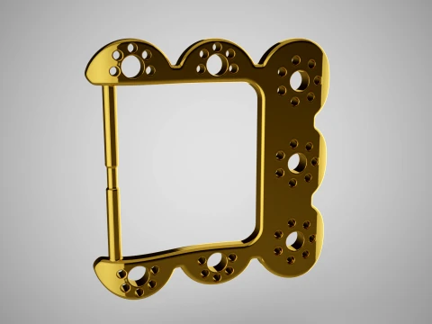 Wavy Sun Belt Buckle 3D Print Model