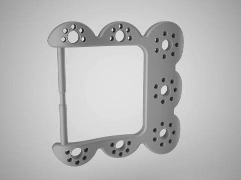 Wavy Sun Belt Buckle 3D Print Model