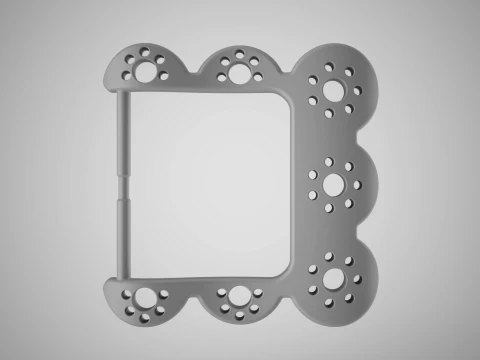 Wavy Sun Belt Buckle 3D Print Model