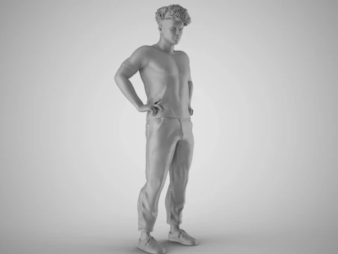 Man on His Hips 3D Print Model