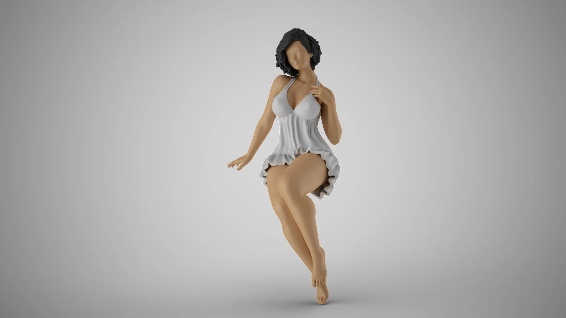 Tempting Girl 3D Print Model .c4d .max .obj .3ds .fbx .stl .blend