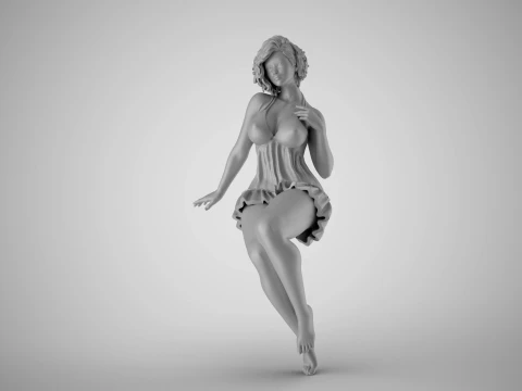 Tempting Girl 3D Print Model
