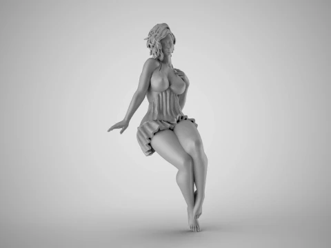 Tempting Girl 3D Print Model