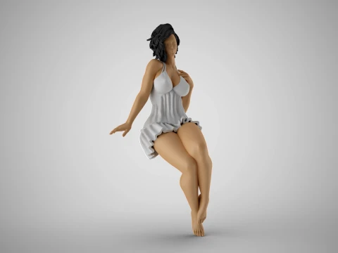 Tempting Girl 3D Print Model