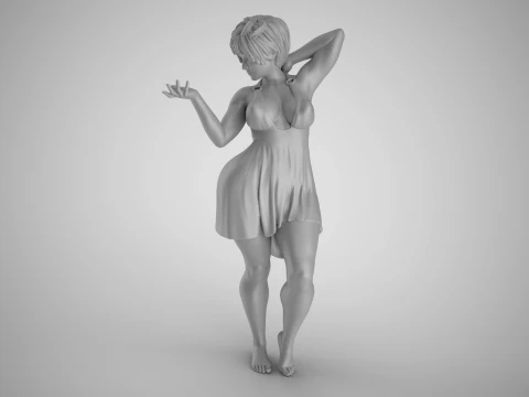 Shimmery Woman 3D Print Model