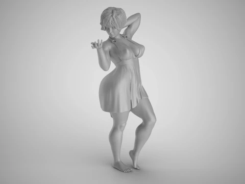 Shimmery Woman 3D Print Model