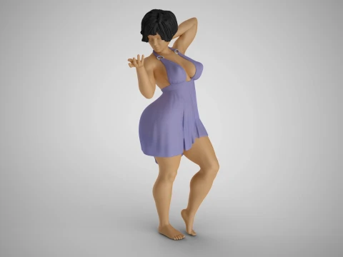 Shimmery Woman 3D Print Model