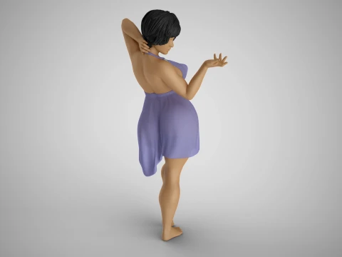 Shimmery Woman 3D Print Model