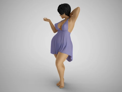 Shimmery Woman 3D Print Model