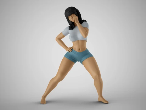 Spoiled Naughty Girl 3D Print Model