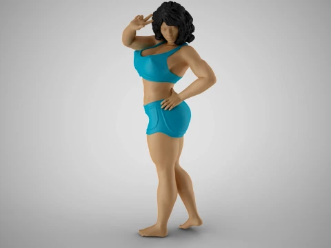 Peaceful Woman 2 3D Print Model